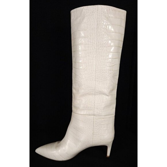 Paris Texas 60 Tall Boots 42 US 12 Womens Off-White Croc $965 - Picture 9 of 15